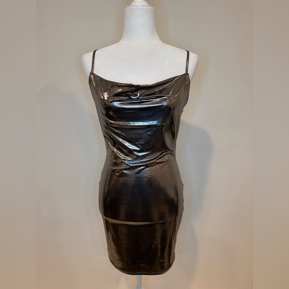 #8 Shiny metal mini dress | Medium